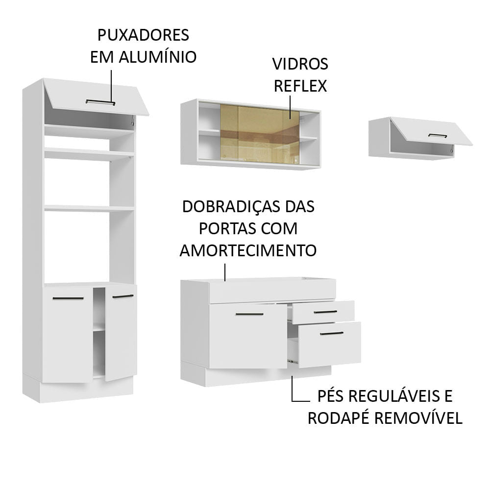 Cocina Integral 270cm Blanco Agata 04