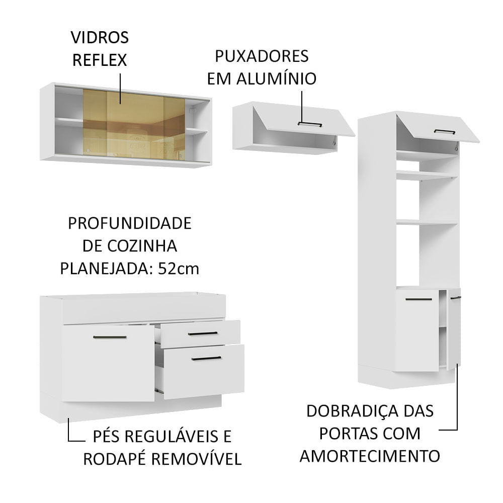 Cocina Integral 270cm Blanco Agata 05