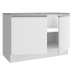 Gabinete Bajo 120 cm 2 Puertas Blanco Glamy Madesa