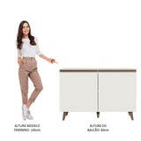 Mueble para Fregadero 120 cm 2 Puertas Blanco Reims