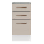 Mueble de Cocina 40 cm 3 Cajones Blanco/Crema Agata Madesa