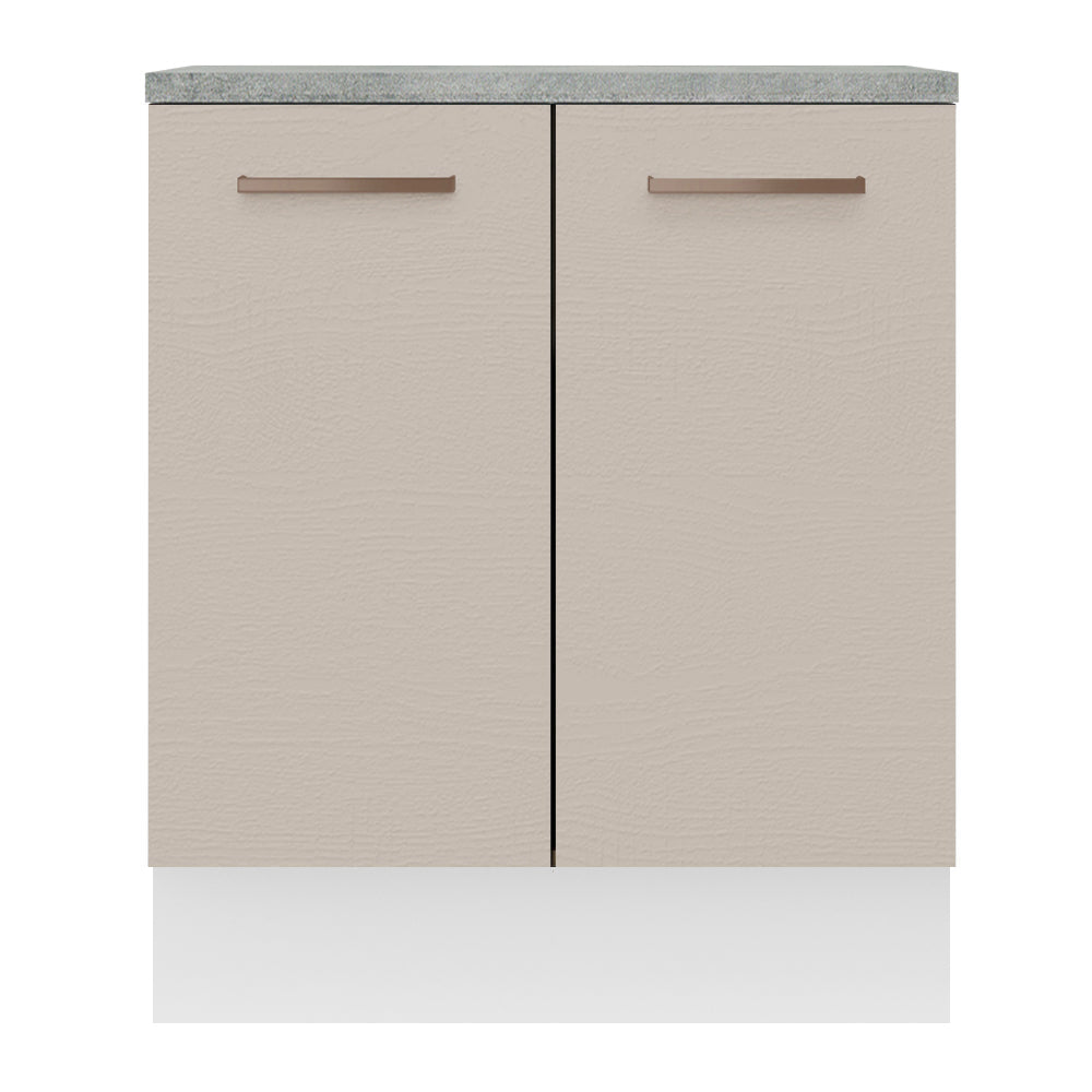 Mueble de Cocina  70 cm 2 Puertas Blanco/Crema Agata Madesa