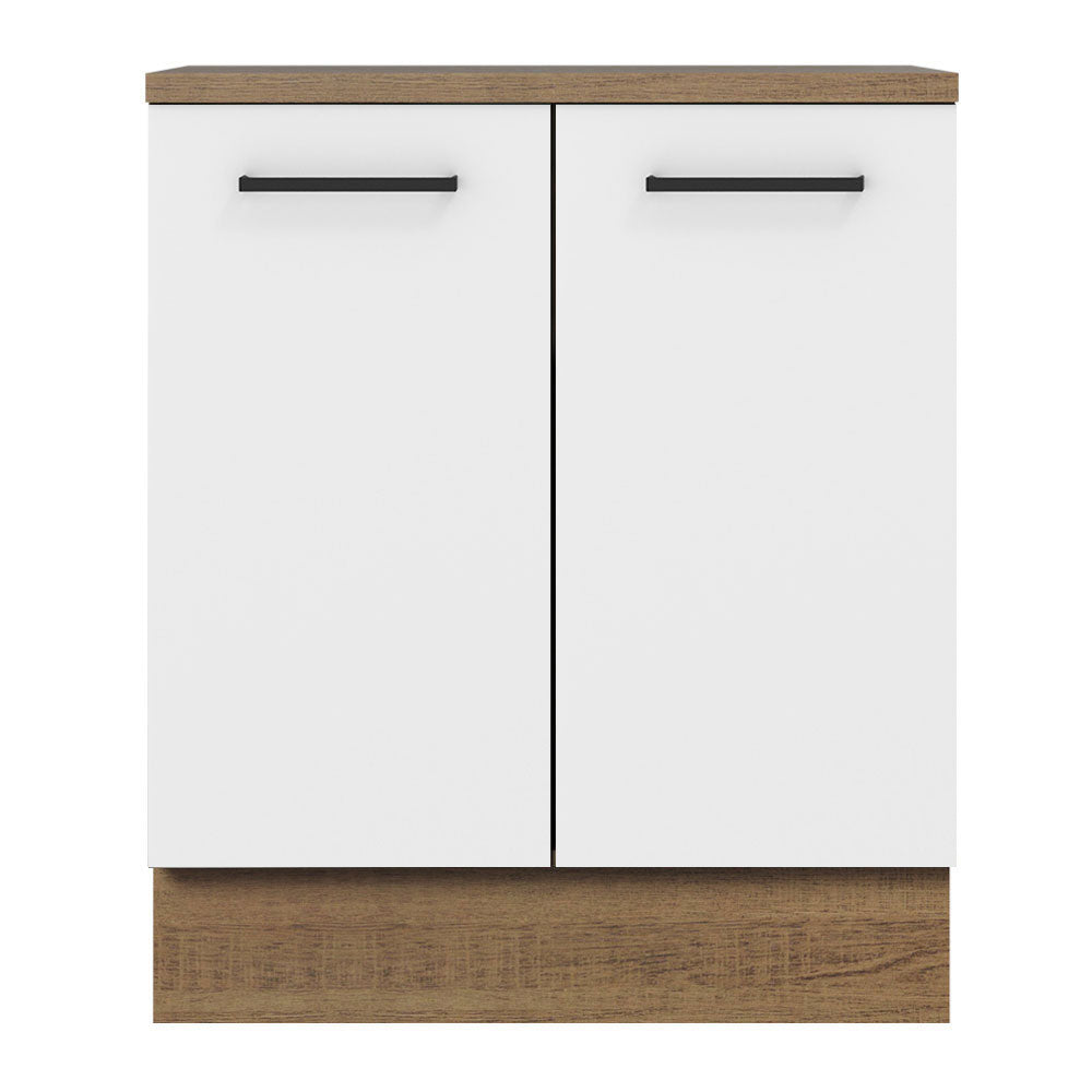 Mueble de Cocina  Madesa Agata 70 cm 2 Puertas Marrón/Blanco