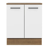 Mueble de Cocina  Madesa Agata 70 cm 2 Puertas Marrón/Blanco