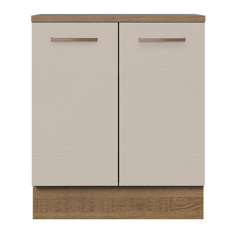 Mueble de Cocina  70 cm 2 Puertas Marrón/Crema Agata Madesa