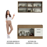 Cocina Compacta 150cm Marrón/Blanco Agata Madesa 02