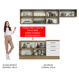 Cocina Integral 260cm Marrón/Blanco Agata 02