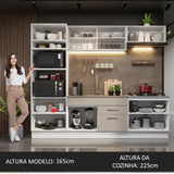 Cocina Integral 270cm Blanco/Crema Agata 03