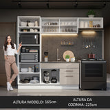 Cocina Integral 270cm Blanco/Crema Agata 04