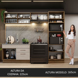 Cocina Integral 270cm Marrón/Crema Agata 05