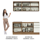 Cocina Compacta 180cm Marrón/Blanco Glamy Madesa 05