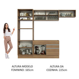 Cocina Integral 270cm Marrón Glamy 11