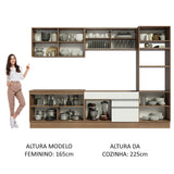 Cocina Integral 310cm Marrón/Blanco Glamy 01