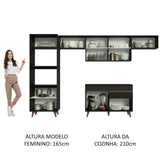 Cocina Integral 330 cm Negro Reims 01