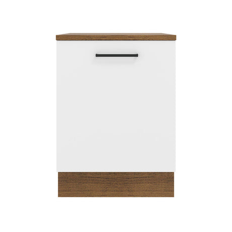 Mueble de Cocina Madesa Agata 60 cm 1 Puerta Marrón/Blanco