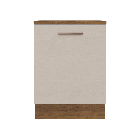 Mueble de Cocina Madesa Agata 60 cm 1 Puerta Marrón/Crema