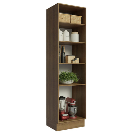 Mueble Despensa 60 cm Con Nichos Abiertos Marrón