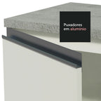 Gabinete Bajo 120 cm 2 Puertas Blanco Glamy Madesa