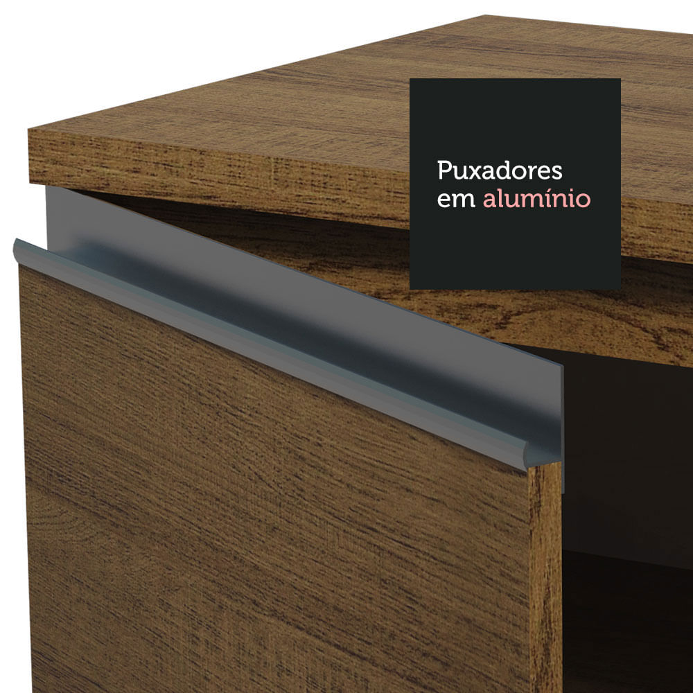 Mueble de Cocina Madesa Glamy 150 cm 2 Cajones 2 Puertas (Sin Tablero Ni Fregadero) Marrón