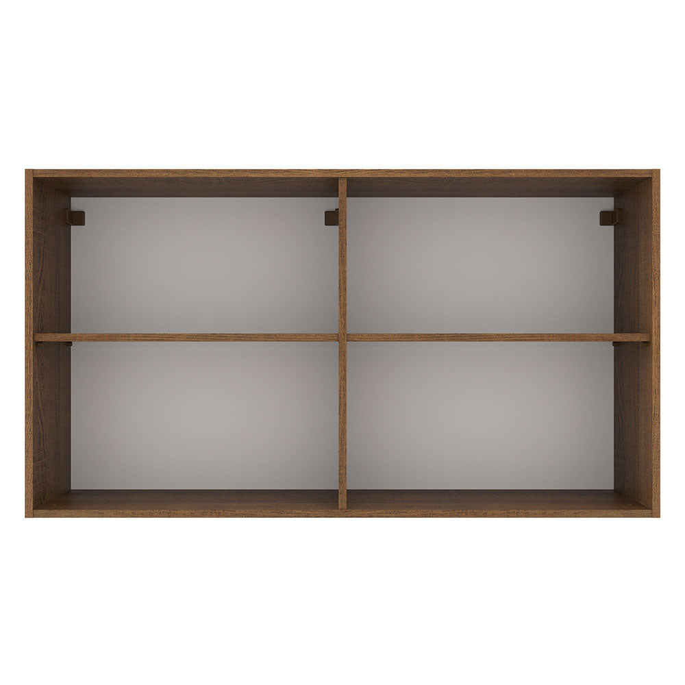 Alacena Madesa Agata 120 cm 2 Puertas Marron/Blanco