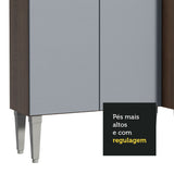 Cocina Integral 229cm Marrón/Gris Emilly Pop 02