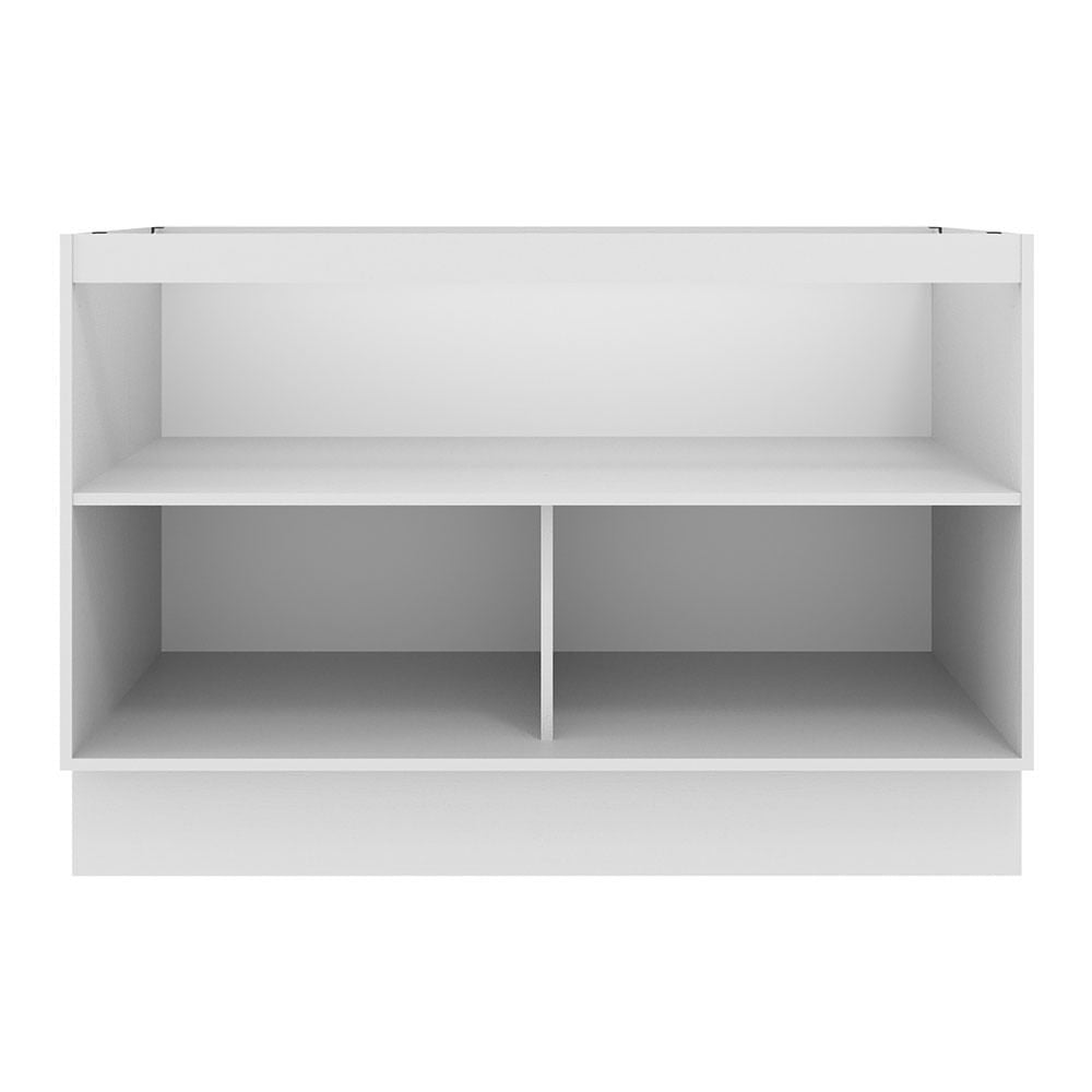 Gabinete Bajo 120 cm 2 Puertas Sin Encimera Blanco Agata Madesa