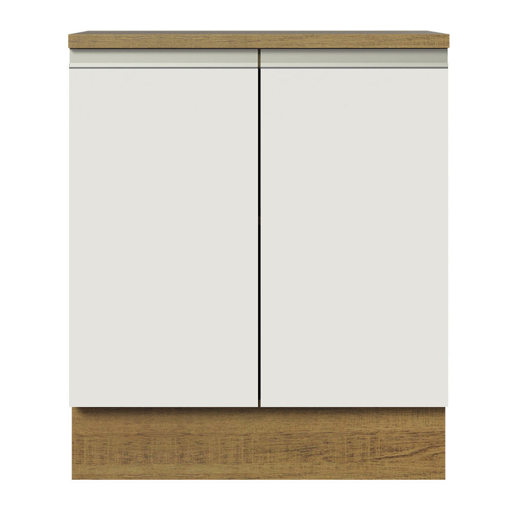 Mueble de Cocina  Madesa Glamy 70 cm 2 Puertas Marrón/Blanco