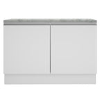 Gabinete Bajo 120 cm 2 Puertas Blanco Glamy Madesa