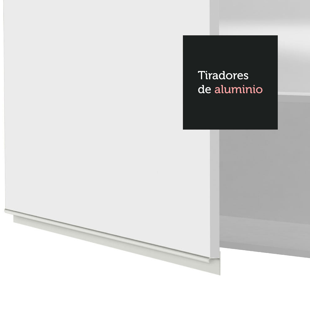 Alacena Madesa Glamy 120 cm 2 Puertas Con Vidrio Blanco