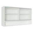 Alacena Madesa Glamy 2 Puertas Corredizas de Vidrio y 1 Nicho Blanco