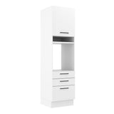 Mueble de Cocina para Horno 60 cm 1 Puerta y 3 Cajones Blanco Agata Madesa