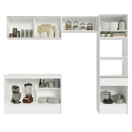 Cocina Integral Madesa 260cm Blanco Topazio 01