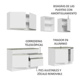 Cocina Integral 240cm Blanco Glamy Madesa 06