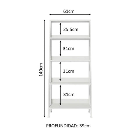 Mueble Biblioteca Librero Madesa Con 4 Niveles