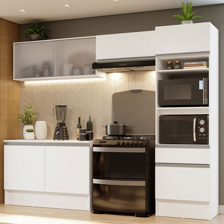 Cocina Integral Madesa 260cm Blanco Topazio 01