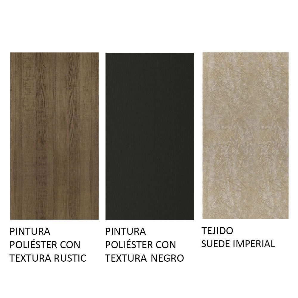 Juego de Comedor Mesa Tablero de Madera 6 Sillas Marrón/Negro/Imperial Renata Madesa