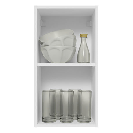 Alacena Madesa Glamy 35 cm 1 Puerta Blanco/Marrón