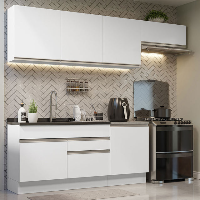 Cocina Integral 260cm Blanco Glamy Madesa 03