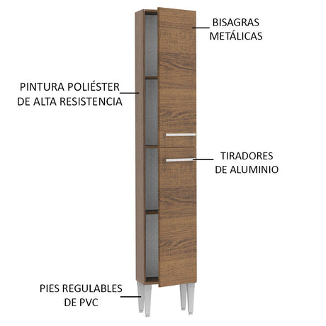 Mueble Despensa Madesa Emilly 2 Puertas - Marrón