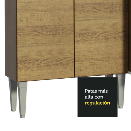 Cocina Compacta 169cm Marrón Emilly Drive Madesa 04