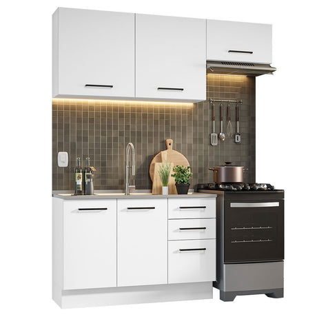 Cocina Compacta 180cm Blanco Agata Madesa 09