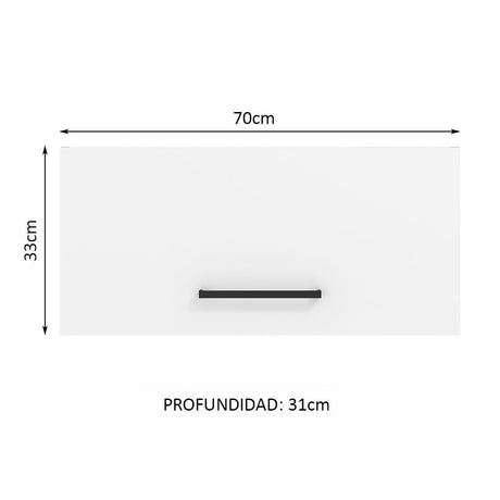 Alacena 70 cm 1 Puerta Basculante Blanco Agata Madesa