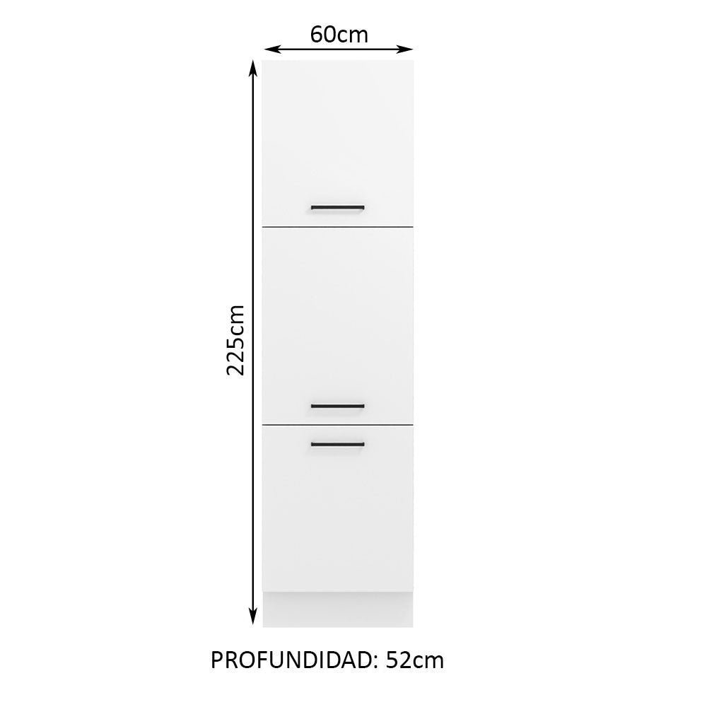 Mueble Despensa 60 cm 3 Puertas Blanco Agata Madesa