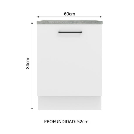 Mueble de Cocina 60 cm 1 Puerta Blanco Agata Madesa