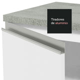 Cocina Integral Esquinera 349cm Blanco Glamy Madesa 07