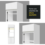 Mueble de Cocina para Horno Madesa Glamy 70 cm 3 Puertas Blanco