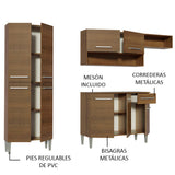 Mueble de Cocina Compacto Emilly Top Madesa Marrón