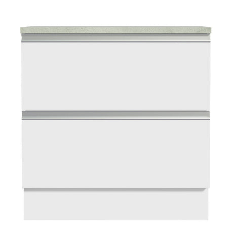 Mueble de Cocina 80 cm 2 Cajones Blanco Glamy Madesa