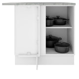 Mueble De Cocina Esquinero Madesa Con 1 Puerta Blanco Glamy Madesa