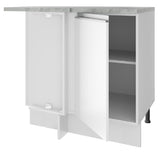 Mueble De Cocina Esquinero Madesa Con 1 Puerta Blanco Glamy Madesa